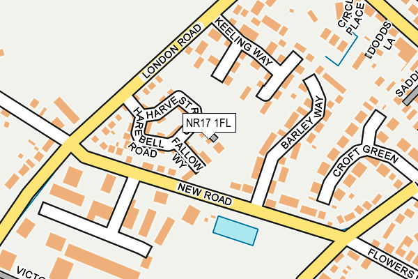 NR17 1FL map - OS OpenMap – Local (Ordnance Survey)