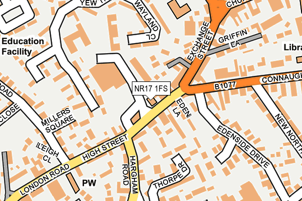 NR17 1FS map - OS OpenMap – Local (Ordnance Survey)