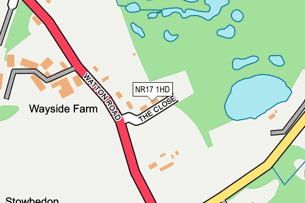 NR17 1HD map - OS OpenMap – Local (Ordnance Survey)