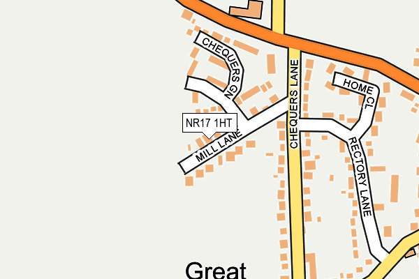 NR17 1HT map - OS OpenMap – Local (Ordnance Survey)