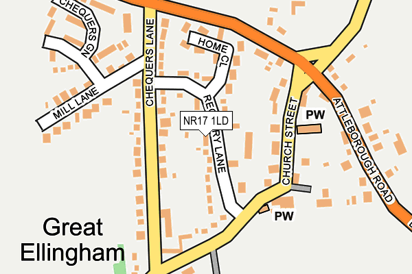 NR17 1LD map - OS OpenMap – Local (Ordnance Survey)