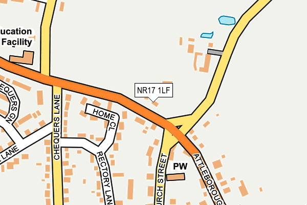 NR17 1LF map - OS OpenMap – Local (Ordnance Survey)