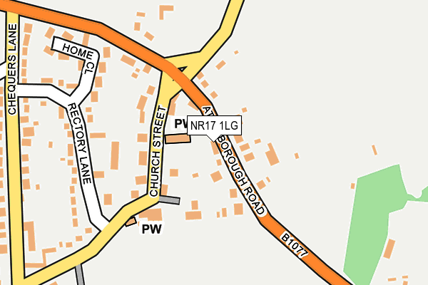 NR17 1LG map - OS OpenMap – Local (Ordnance Survey)