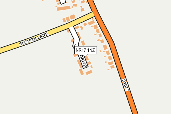 NR17 1NZ map - OS OpenMap – Local (Ordnance Survey)