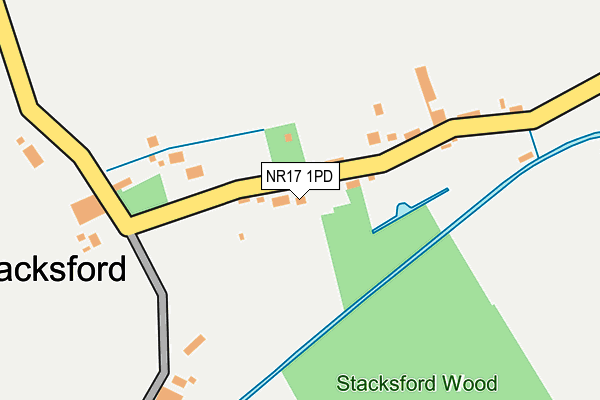 NR17 1PD map - OS OpenMap – Local (Ordnance Survey)