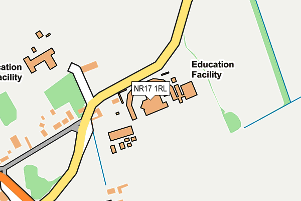 NR17 1RL map - OS OpenMap – Local (Ordnance Survey)