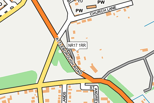 NR17 1RR map - OS OpenMap – Local (Ordnance Survey)