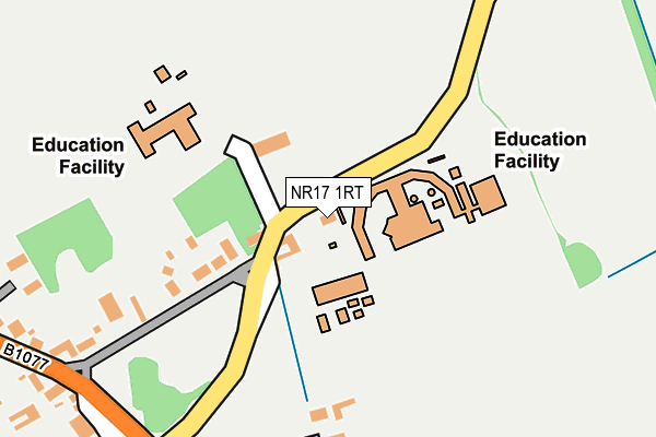 NR17 1RT map - OS OpenMap – Local (Ordnance Survey)