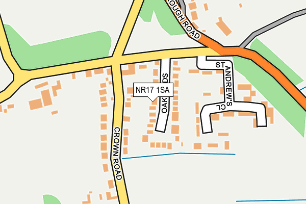 NR17 1SA map - OS OpenMap – Local (Ordnance Survey)