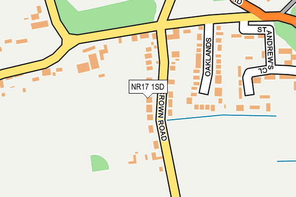 NR17 1SD map - OS OpenMap – Local (Ordnance Survey)