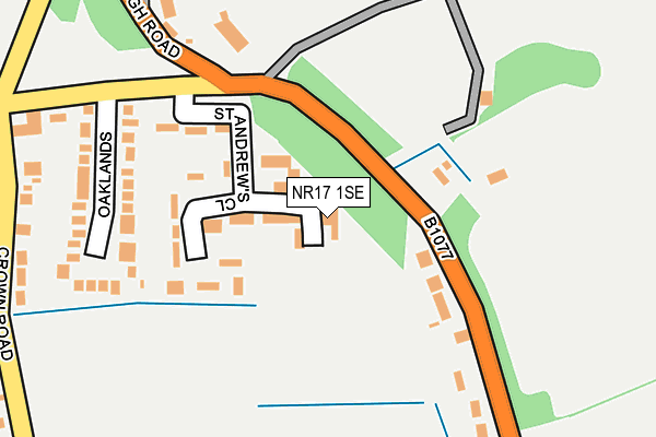 NR17 1SE map - OS OpenMap – Local (Ordnance Survey)