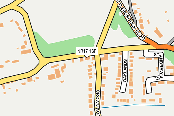 NR17 1SF map - OS OpenMap – Local (Ordnance Survey)