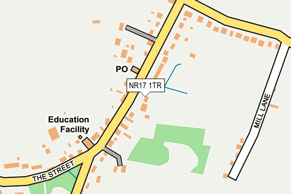 NR17 1TR map - OS OpenMap – Local (Ordnance Survey)