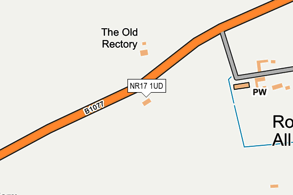 NR17 1UD map - OS OpenMap – Local (Ordnance Survey)
