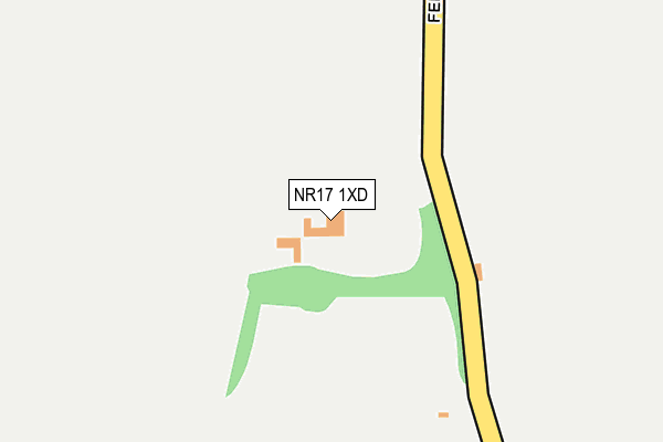 NR17 1XD map - OS OpenMap – Local (Ordnance Survey)