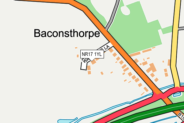 NR17 1YL map - OS OpenMap – Local (Ordnance Survey)
