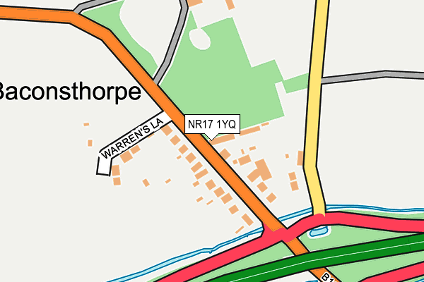 NR17 1YQ map - OS OpenMap – Local (Ordnance Survey)