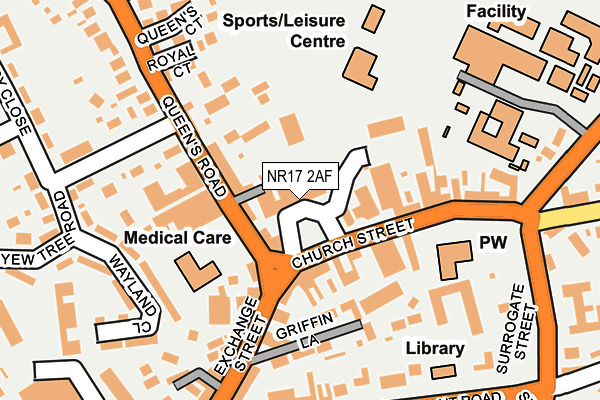 NR17 2AF map - OS OpenMap – Local (Ordnance Survey)