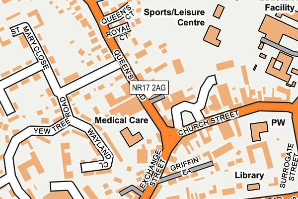 NR17 2AG map - OS OpenMap – Local (Ordnance Survey)
