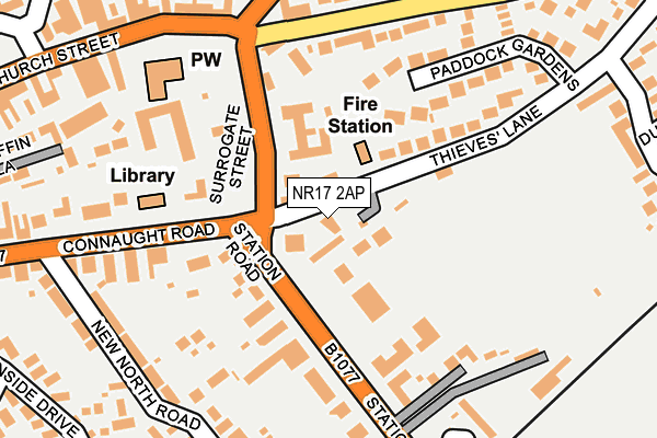 NR17 2AP map - OS OpenMap – Local (Ordnance Survey)