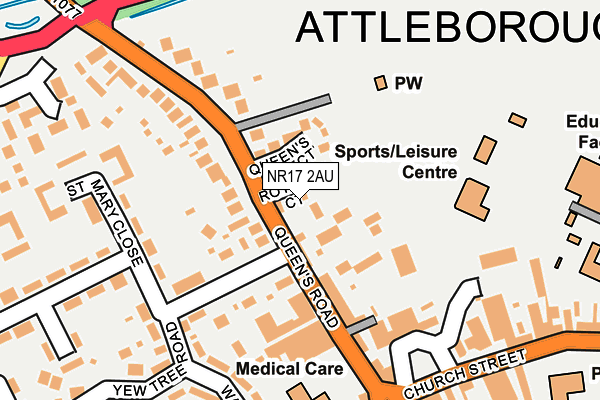 NR17 2AU map - OS OpenMap – Local (Ordnance Survey)