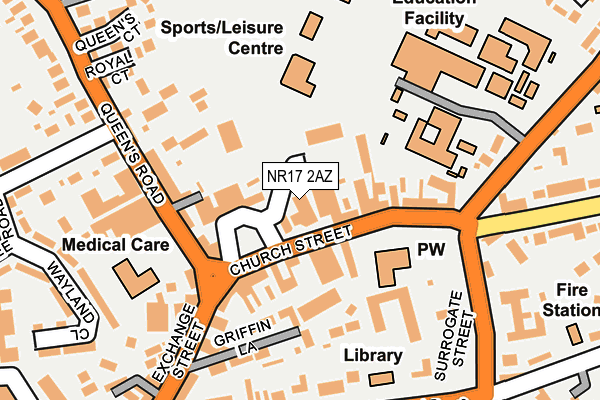 NR17 2AZ map - OS OpenMap – Local (Ordnance Survey)