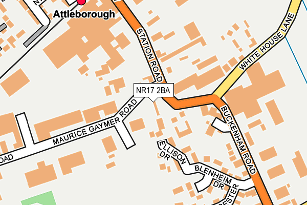NR17 2BA map - OS OpenMap – Local (Ordnance Survey)