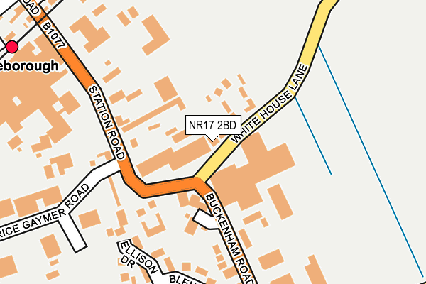 NR17 2BD map - OS OpenMap – Local (Ordnance Survey)