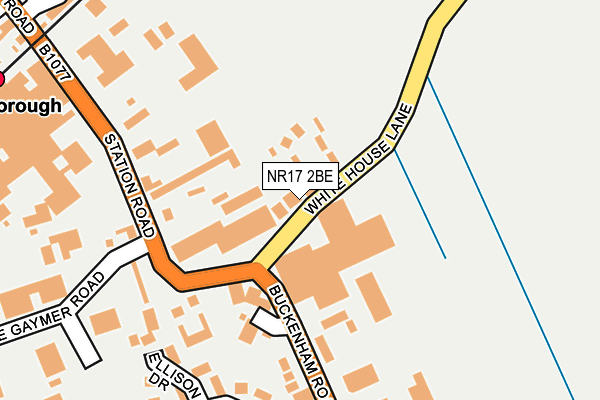 NR17 2BE map - OS OpenMap – Local (Ordnance Survey)