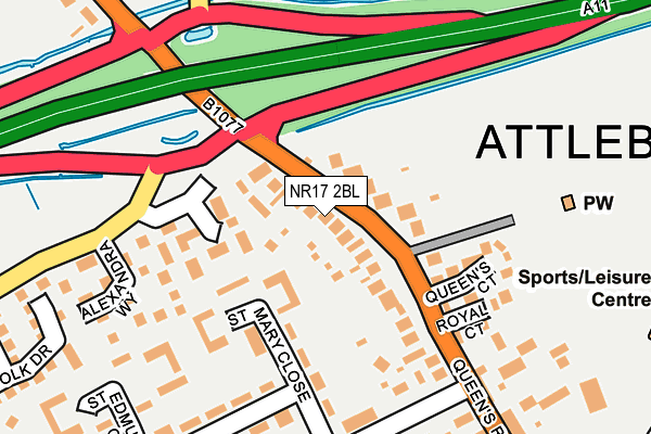 NR17 2BL map - OS OpenMap – Local (Ordnance Survey)