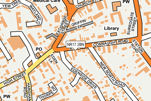 NR17 2BN map - OS OpenMap – Local (Ordnance Survey)