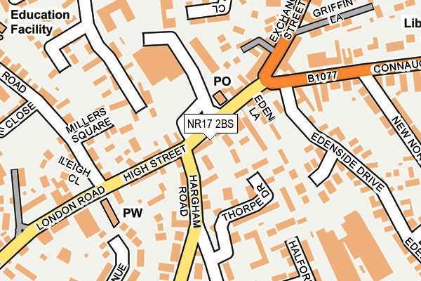 NR17 2BS map - OS OpenMap – Local (Ordnance Survey)