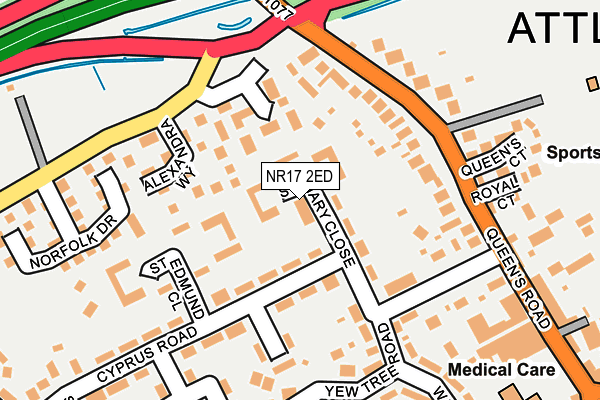 NR17 2ED map - OS OpenMap – Local (Ordnance Survey)