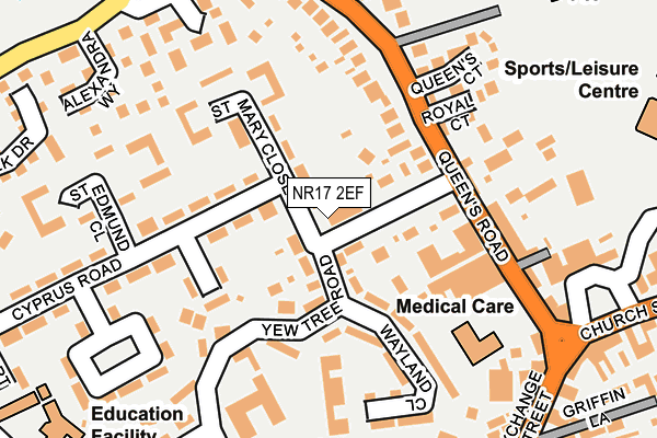 NR17 2EF map - OS OpenMap – Local (Ordnance Survey)