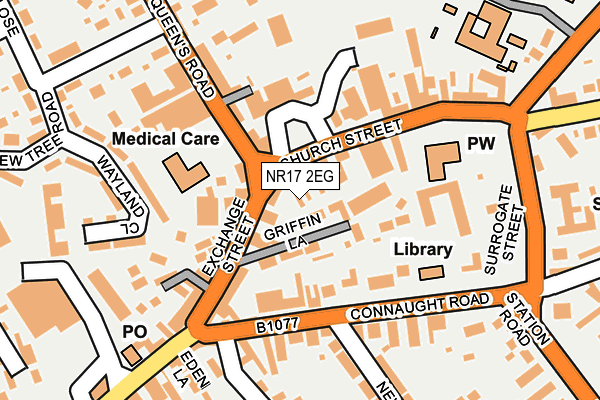NR17 2EG map - OS OpenMap – Local (Ordnance Survey)