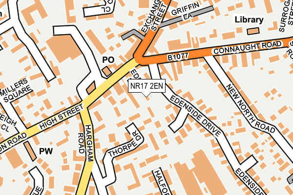 NR17 2EN map - OS OpenMap – Local (Ordnance Survey)