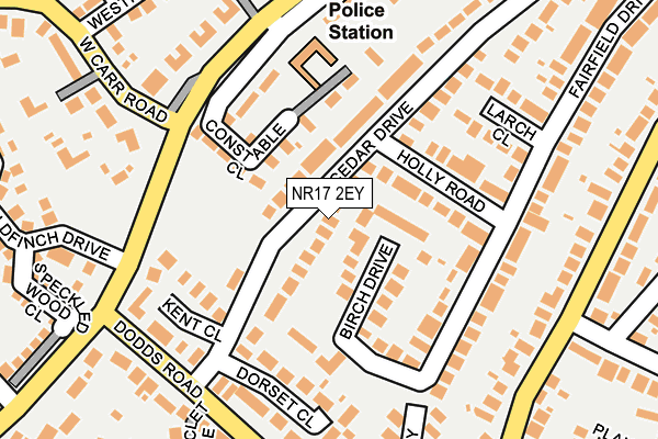 NR17 2EY map - OS OpenMap – Local (Ordnance Survey)