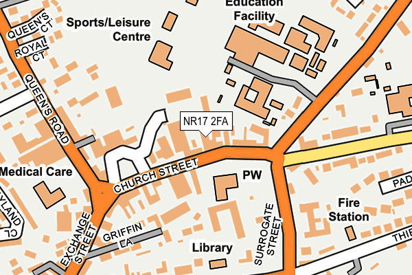NR17 2FA map - OS OpenMap – Local (Ordnance Survey)