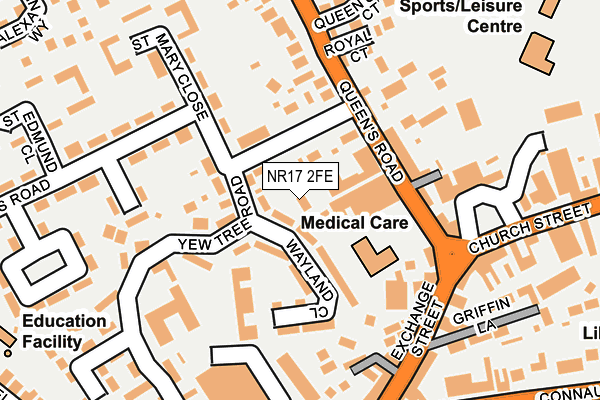NR17 2FE map - OS OpenMap – Local (Ordnance Survey)