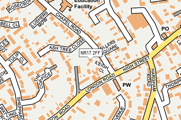 NR17 2FF map - OS OpenMap – Local (Ordnance Survey)