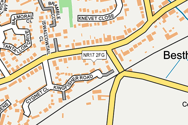 NR17 2FG map - OS OpenMap – Local (Ordnance Survey)