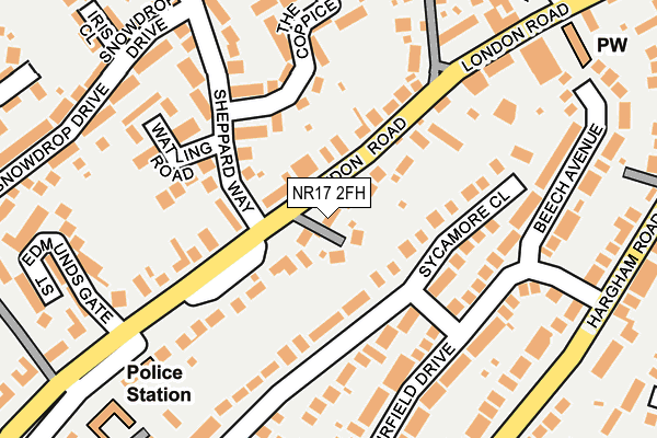 NR17 2FH map - OS OpenMap – Local (Ordnance Survey)