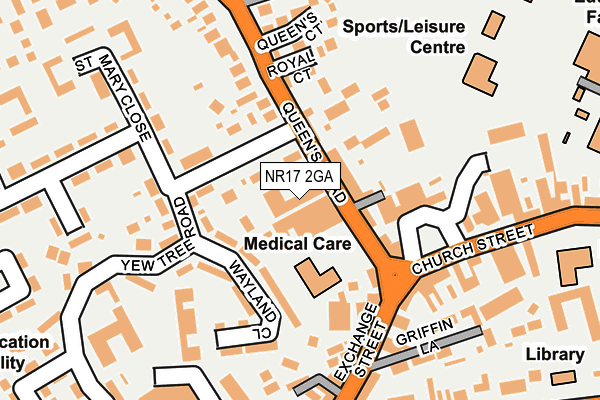 NR17 2GA map - OS OpenMap – Local (Ordnance Survey)