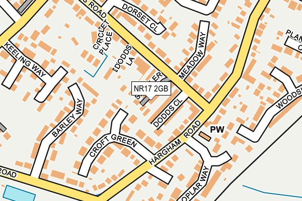 NR17 2GB map - OS OpenMap – Local (Ordnance Survey)