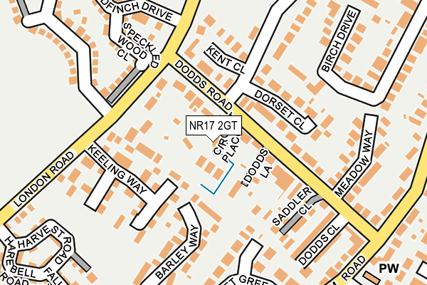 NR17 2GT map - OS OpenMap – Local (Ordnance Survey)
