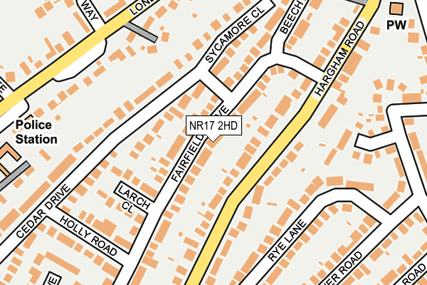 NR17 2HD map - OS OpenMap – Local (Ordnance Survey)