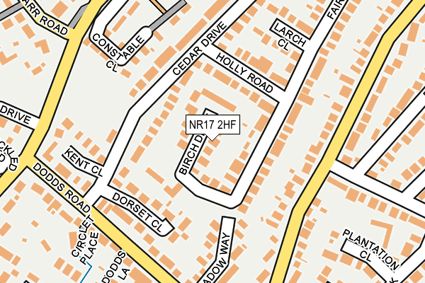 NR17 2HF map - OS OpenMap – Local (Ordnance Survey)