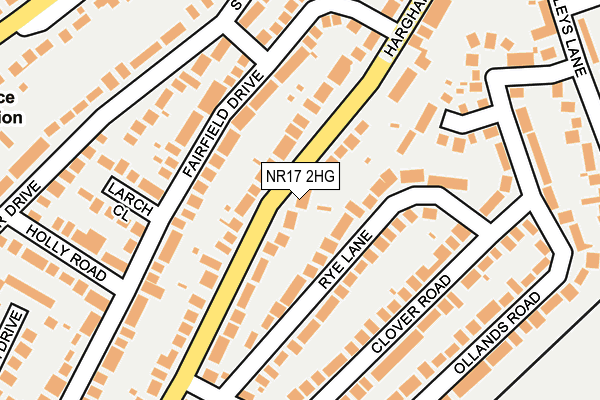 NR17 2HG map - OS OpenMap – Local (Ordnance Survey)