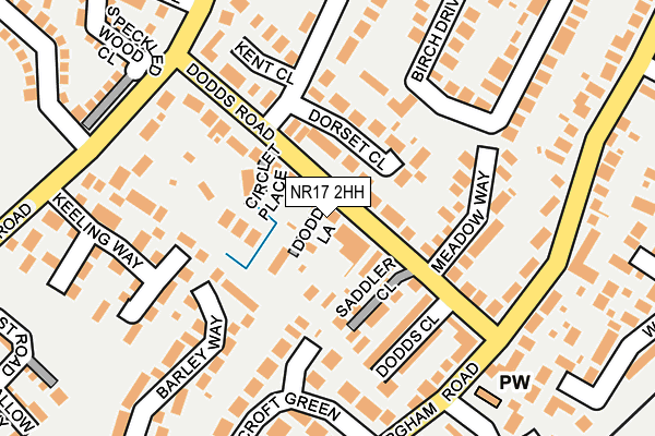 NR17 2HH map - OS OpenMap – Local (Ordnance Survey)