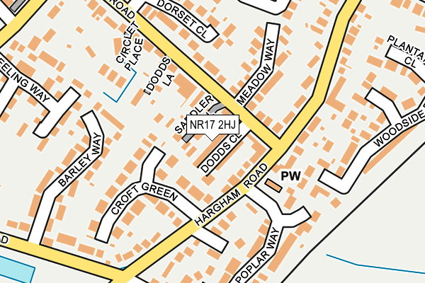 NR17 2HJ map - OS OpenMap – Local (Ordnance Survey)